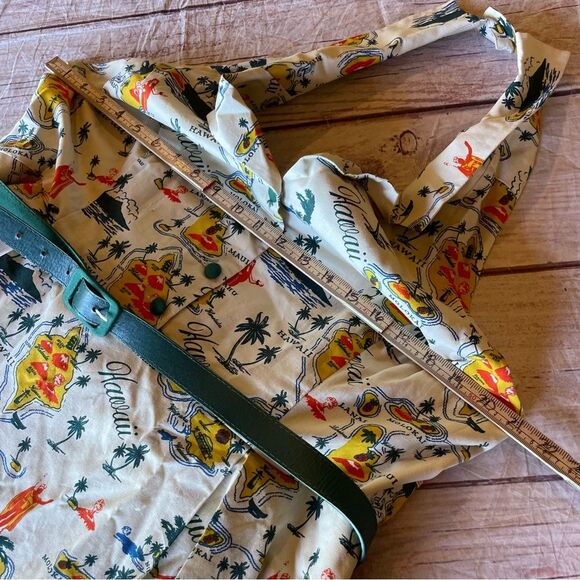 Modcloth Genuine Genius Halter Shirtdress in Island Beige Hawaii Print Size 2X - Picture 5 of 11